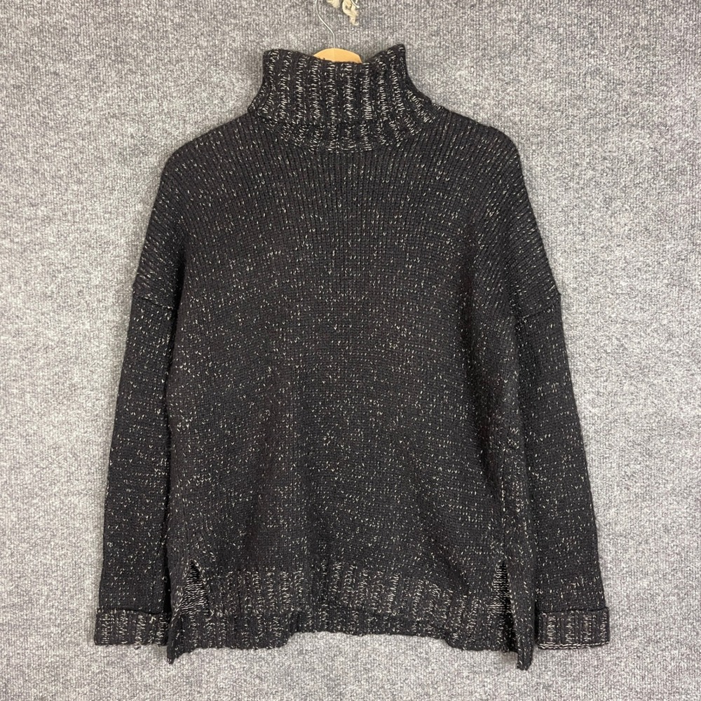Vince Wool Sweater Women XS Black Wool Blend Turtleneck